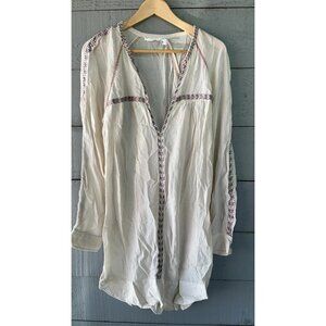 Etoile Isabel Marant Fita Embroidered Mini Tunic Dress S-38